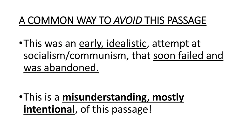 a common way to a common way to avoid