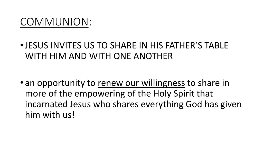 communion