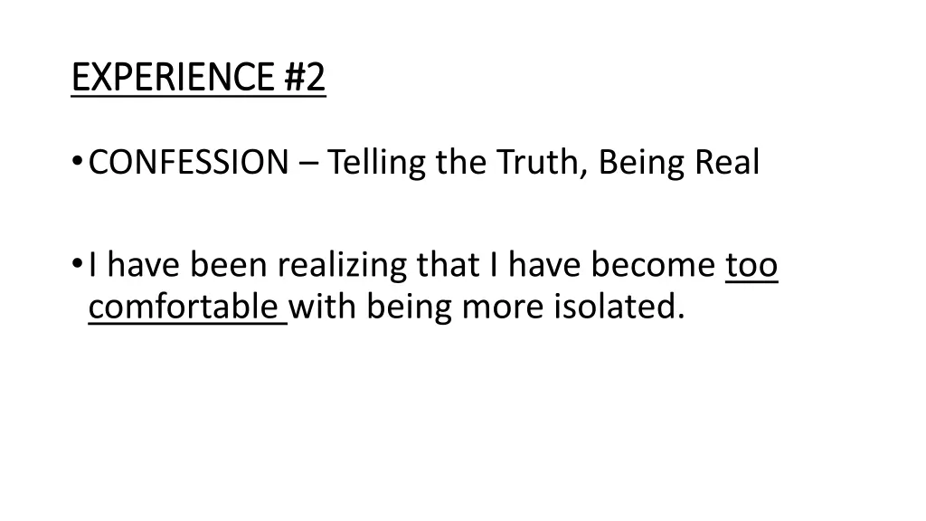 experience 2 experience 2
