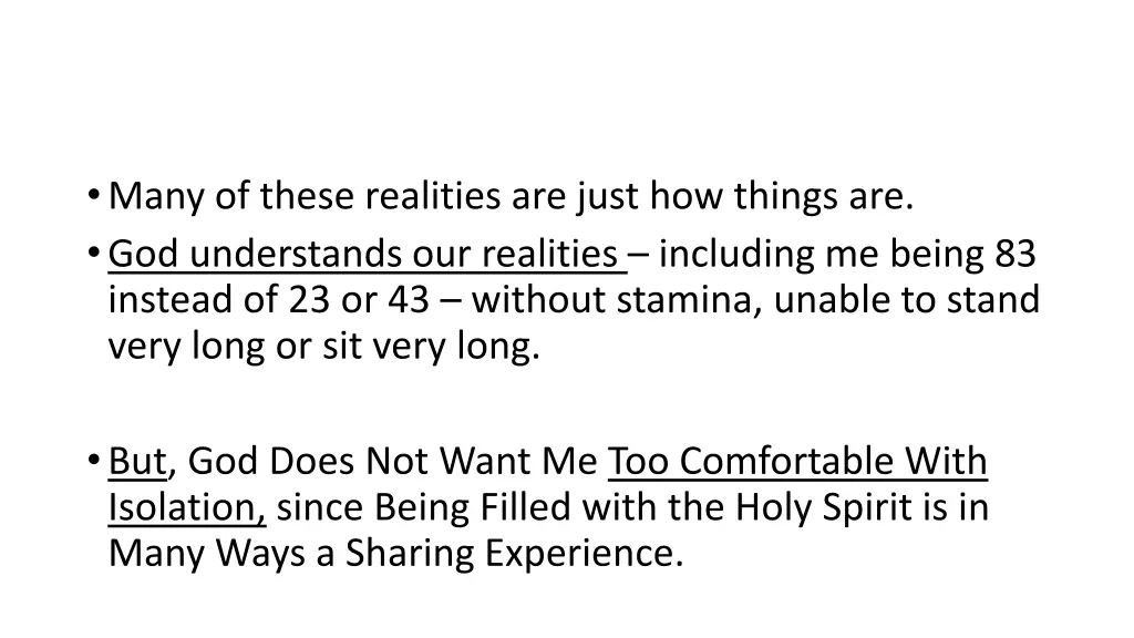 many of these realities are just how things