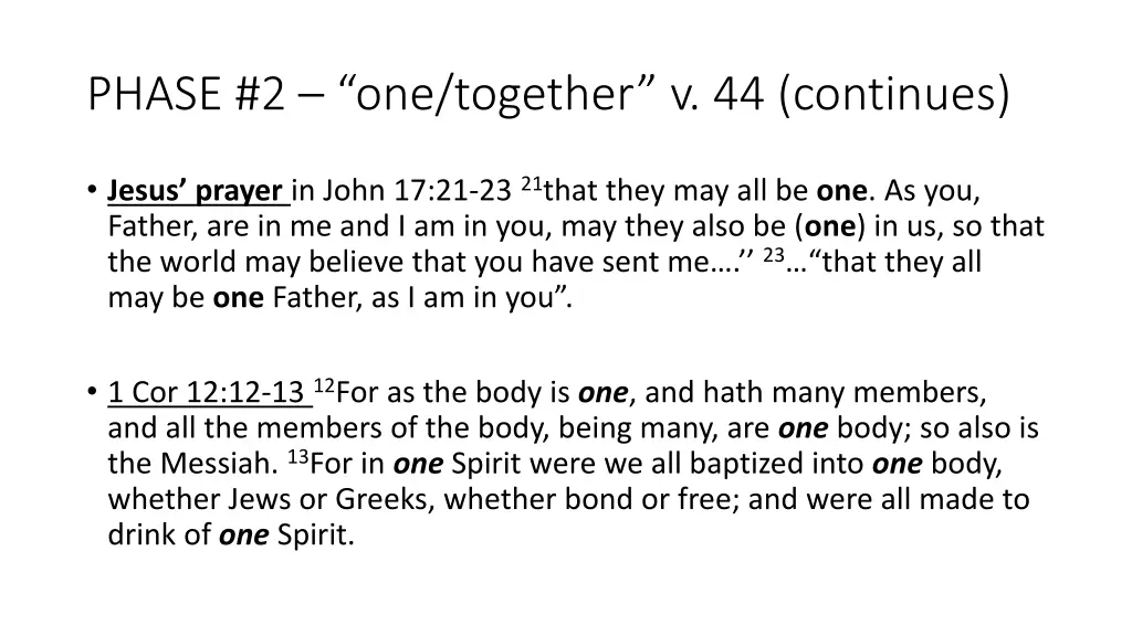 phase 2 one together v 44 continues