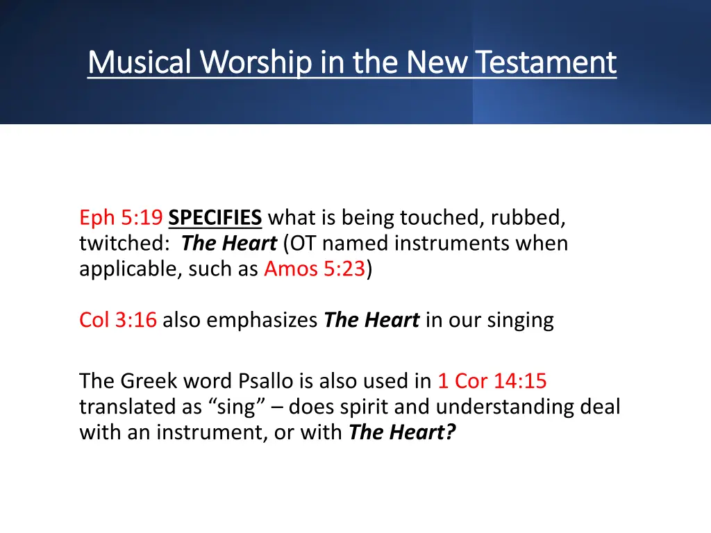 musical worship in the new testament musical 2