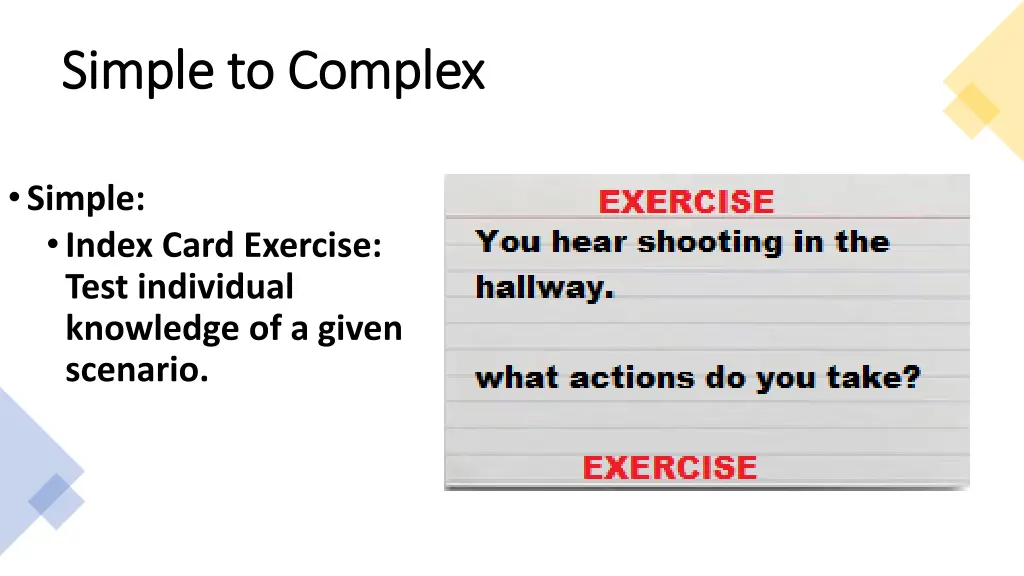 simple to complex simple to complex