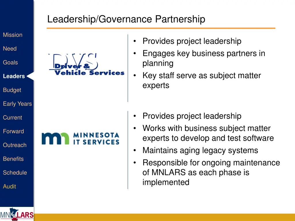 leadership governance partnership