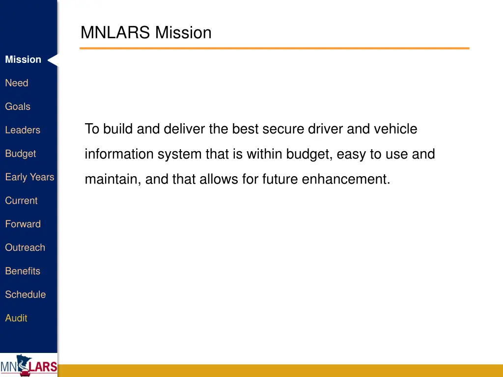 mnlars mission
