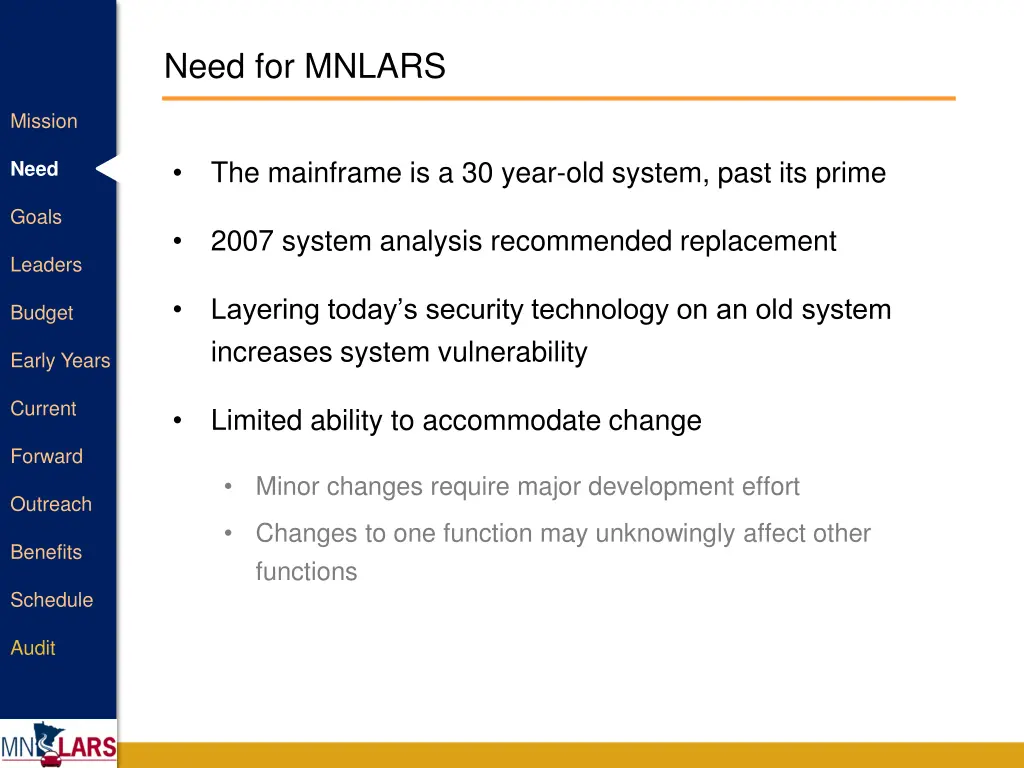 need for mnlars