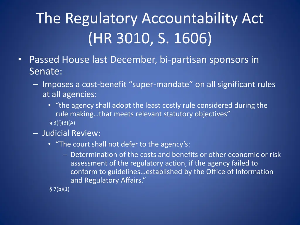 the regulatory accountability act hr 3010 s 1606