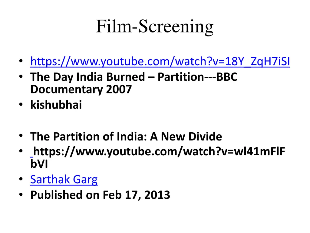 film screening