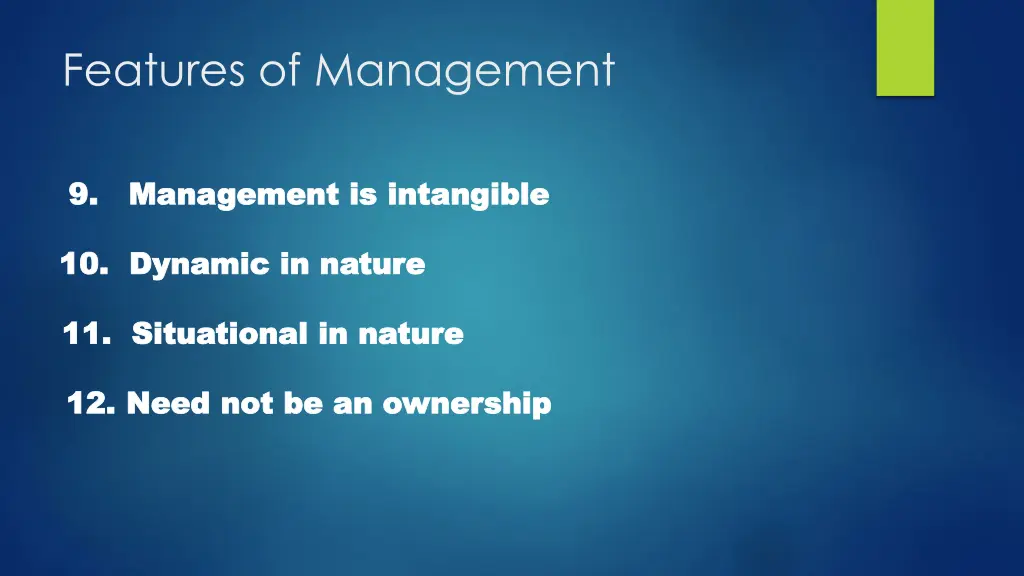 features of management 2
