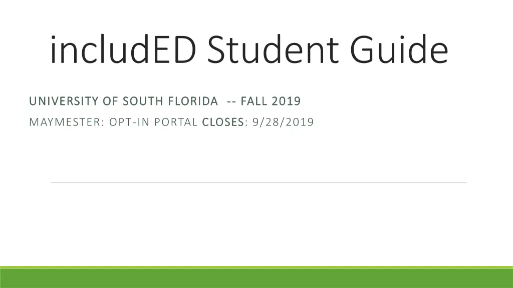included student guide