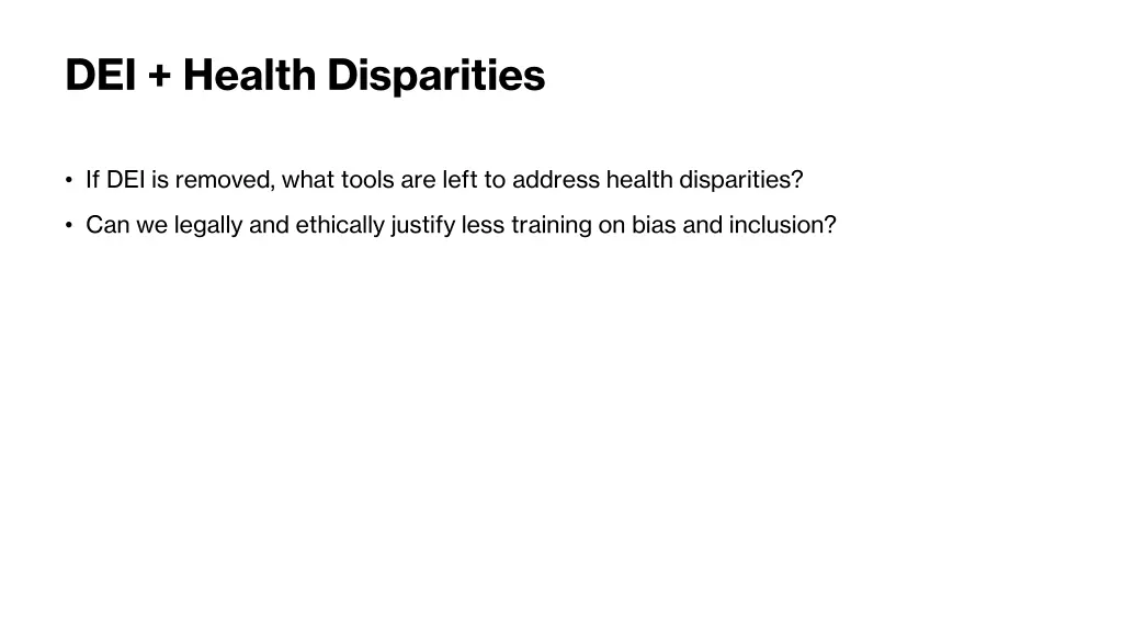 dei health disparities