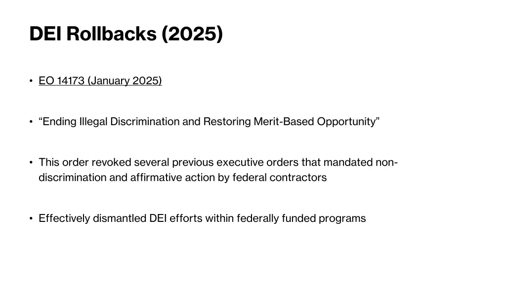 dei rollbacks 2025 1