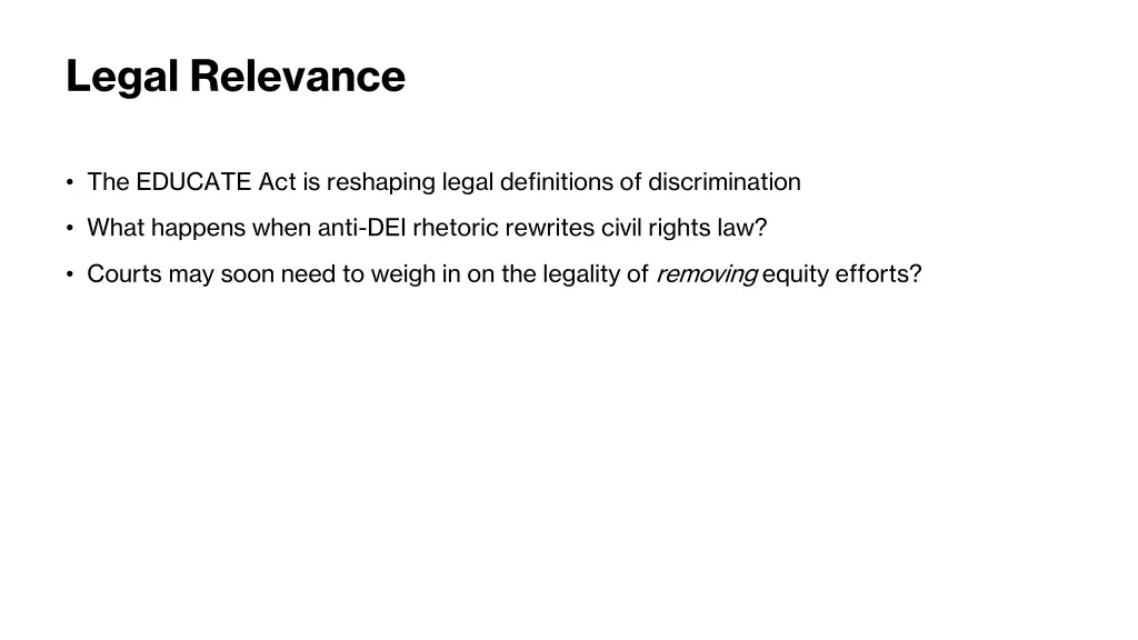 legal relevance