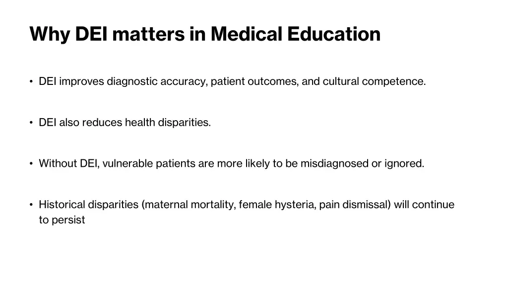 why dei matters in medical education