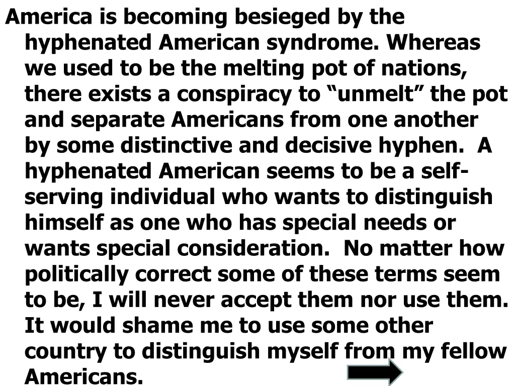 america is becoming besieged by the hyphenated