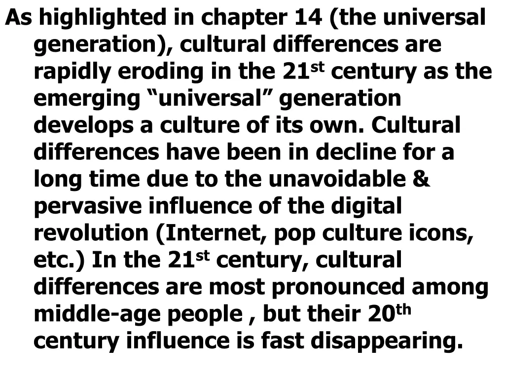 as highlighted in chapter 14 the universal