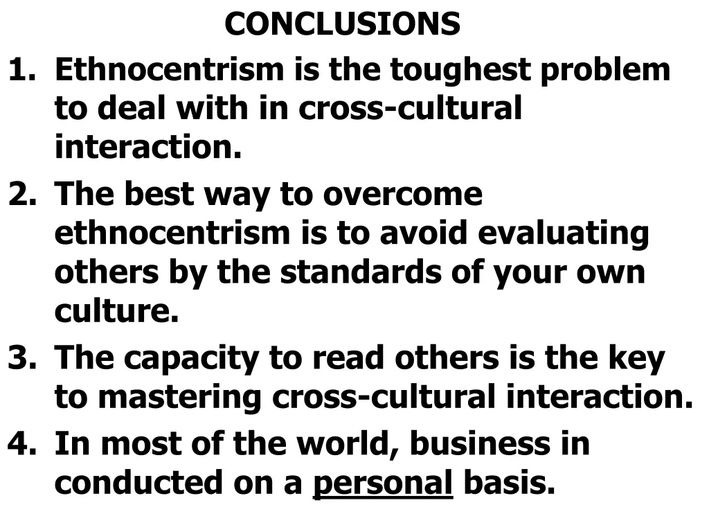 conclusions