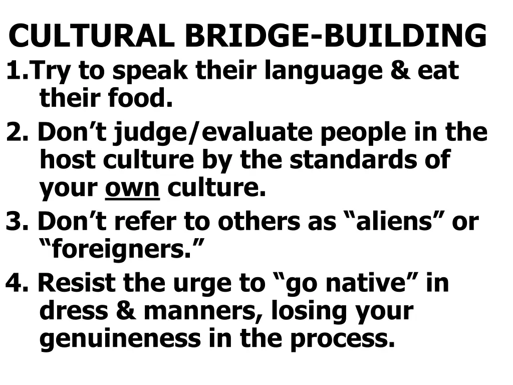 cultural bridge building