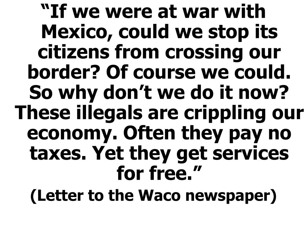 if we were at war with mexico could we stop