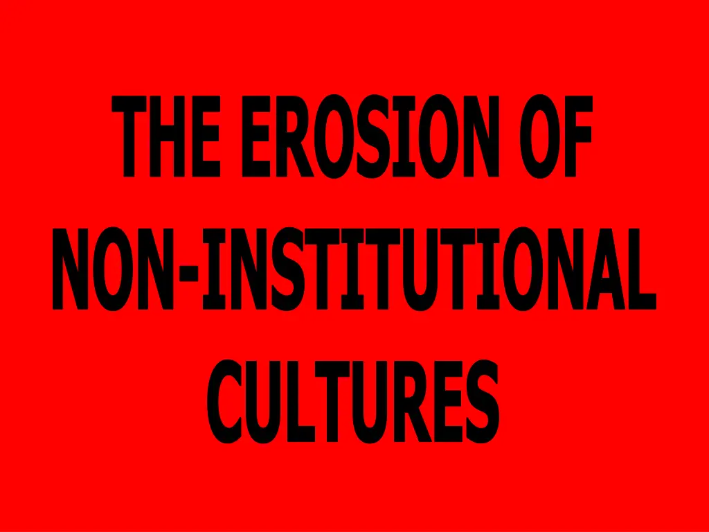 the erosion of