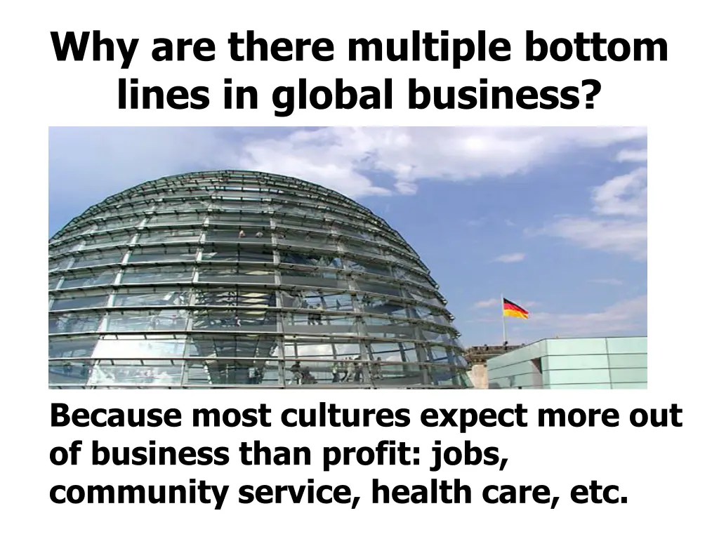 why are there multiple bottom lines in global