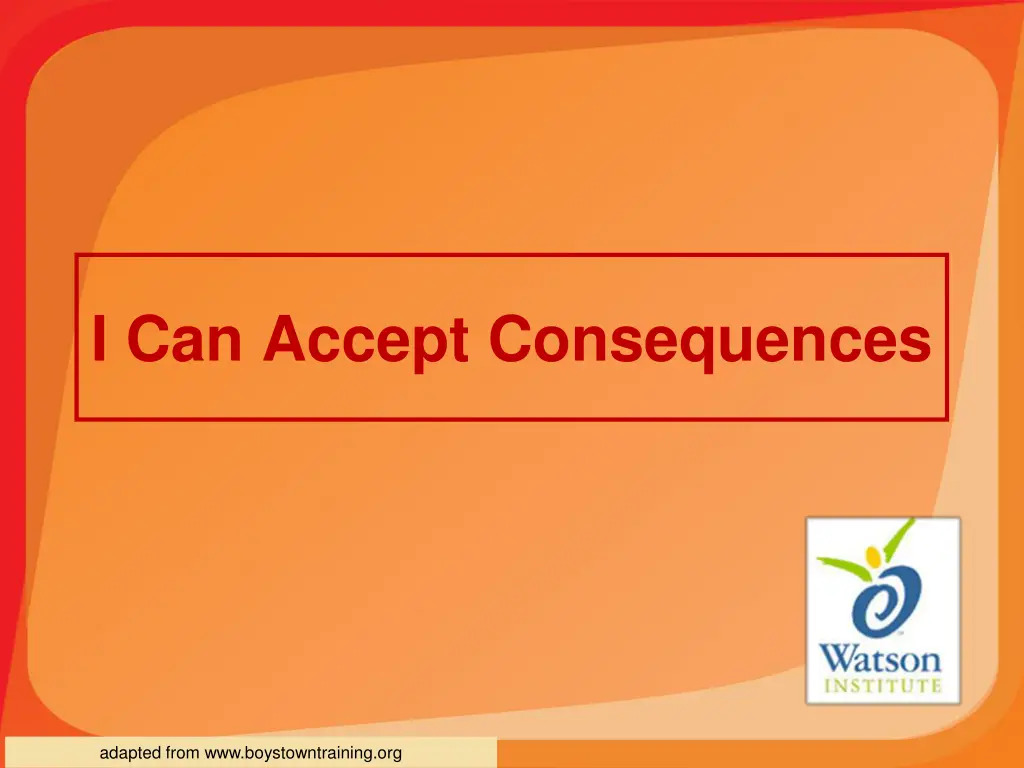 i can accept consequences