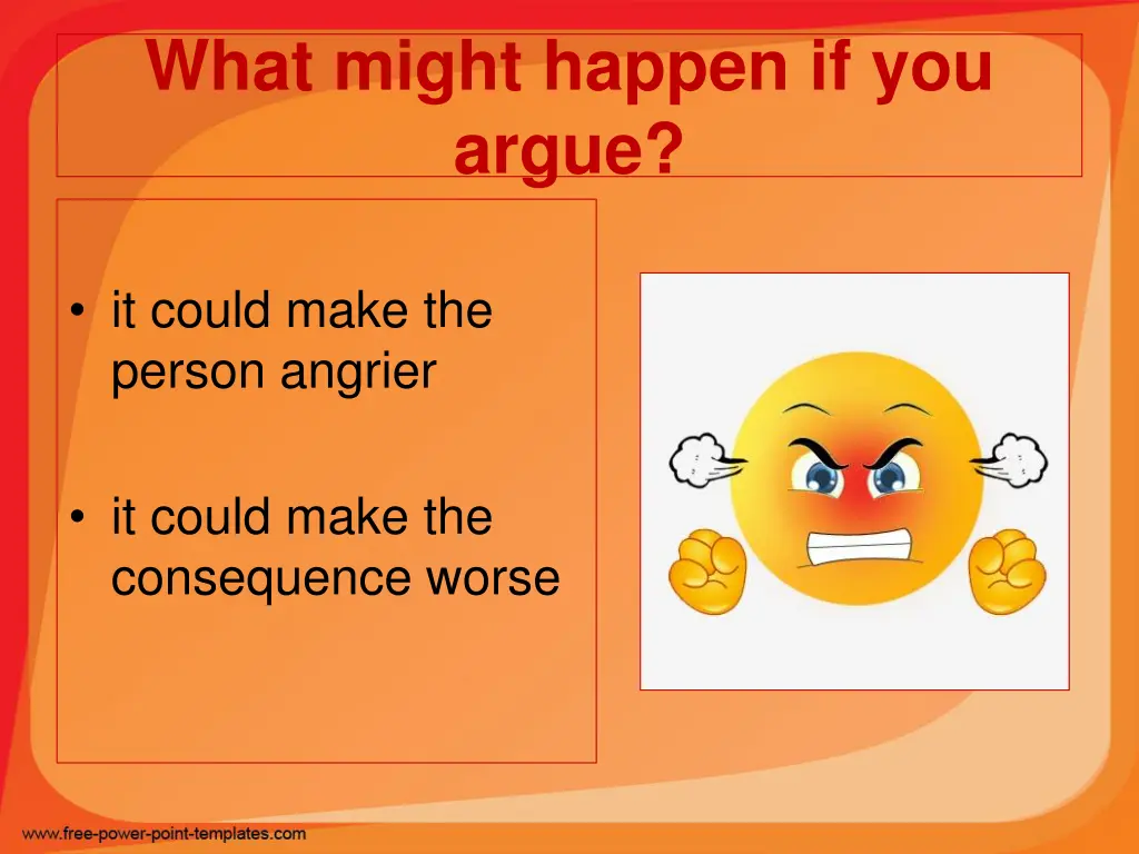 what might happen if you argue