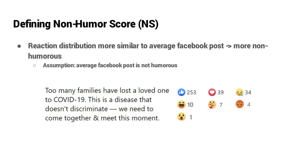defining non humor score ns