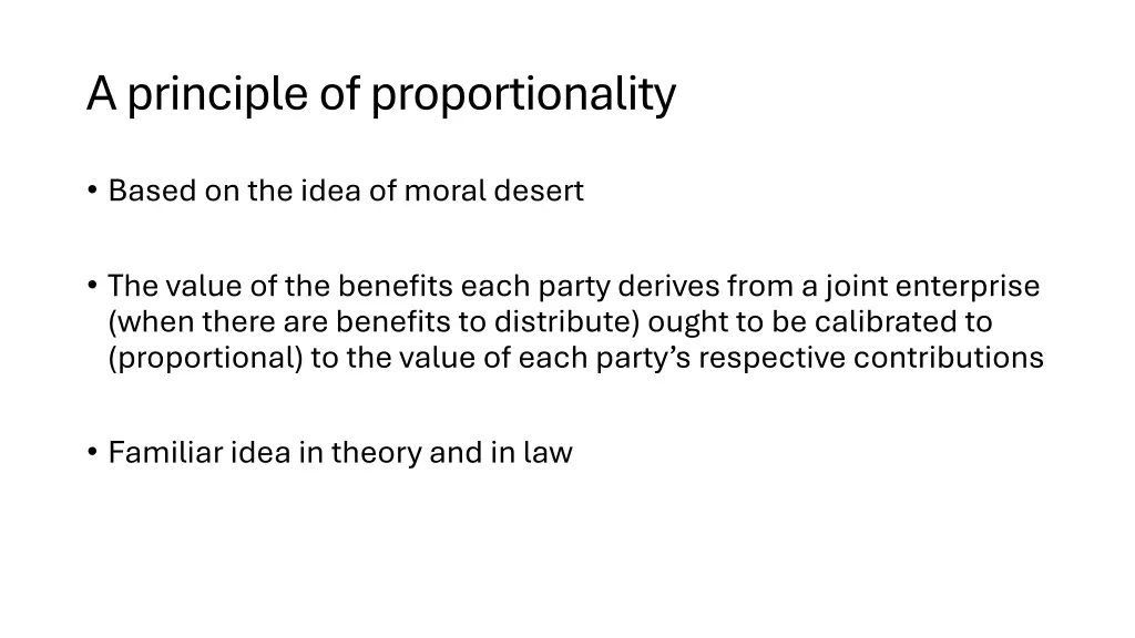 a principle of proportionality