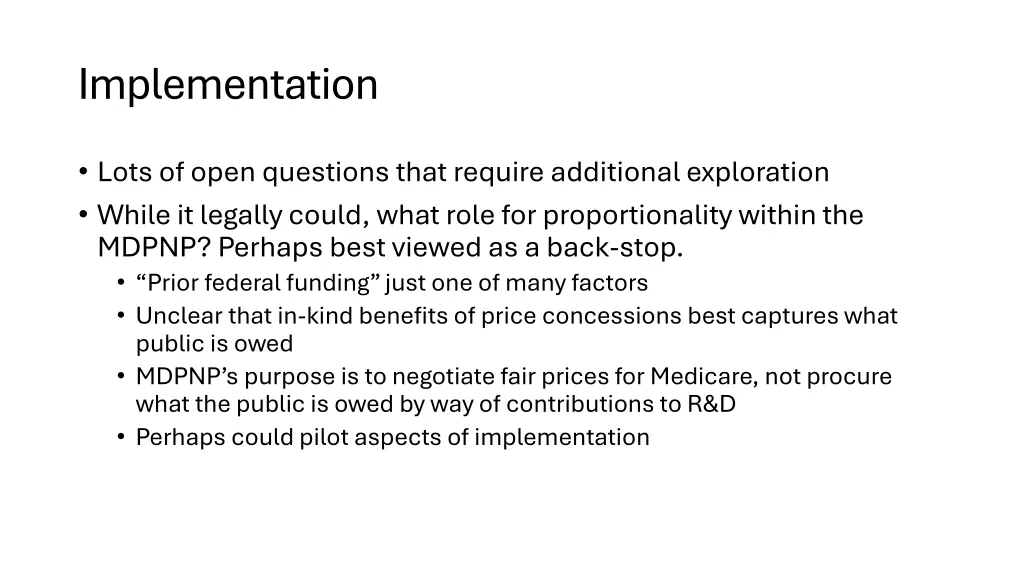 implementation