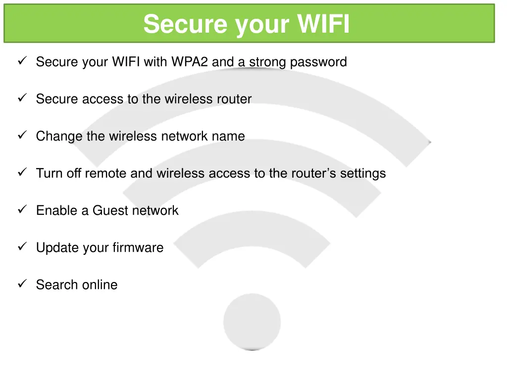 secure your wifi