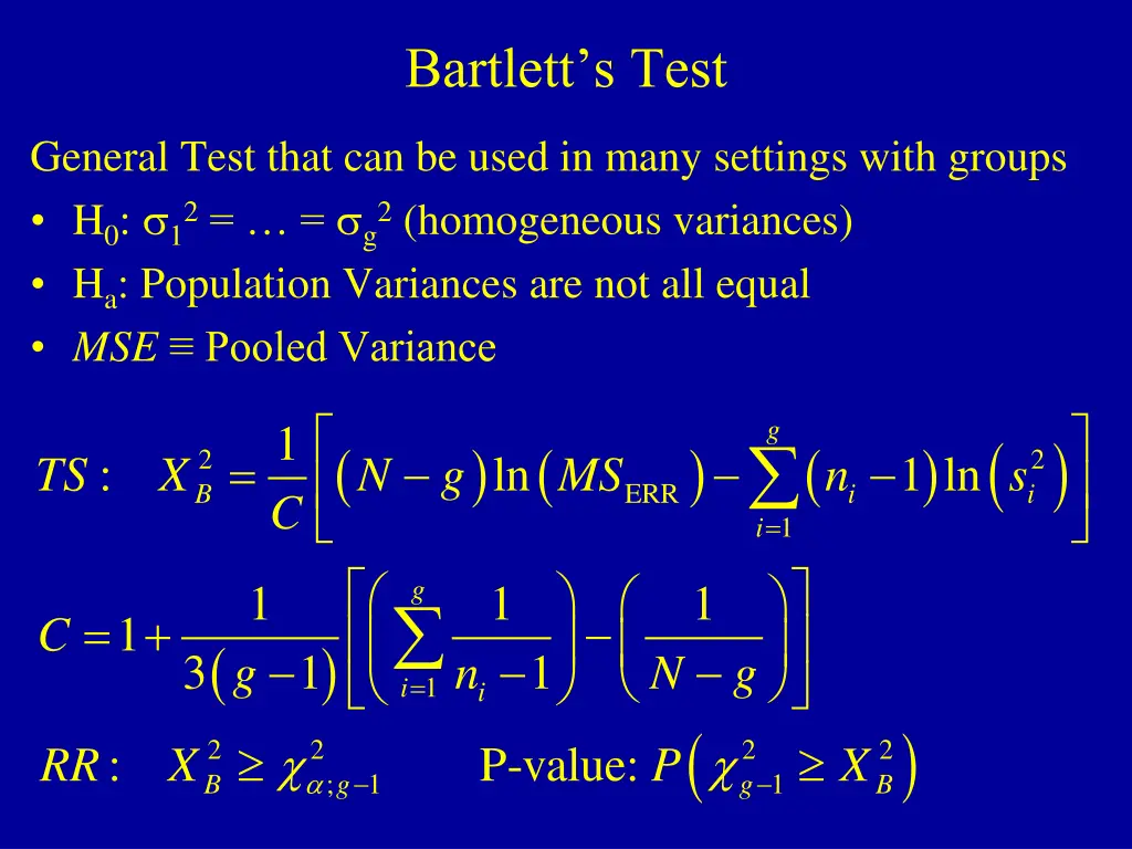 bartlett s test