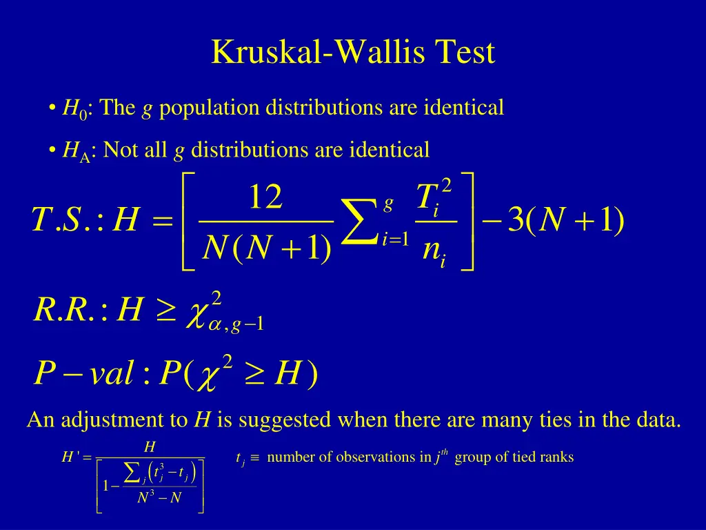 kruskal wallis test