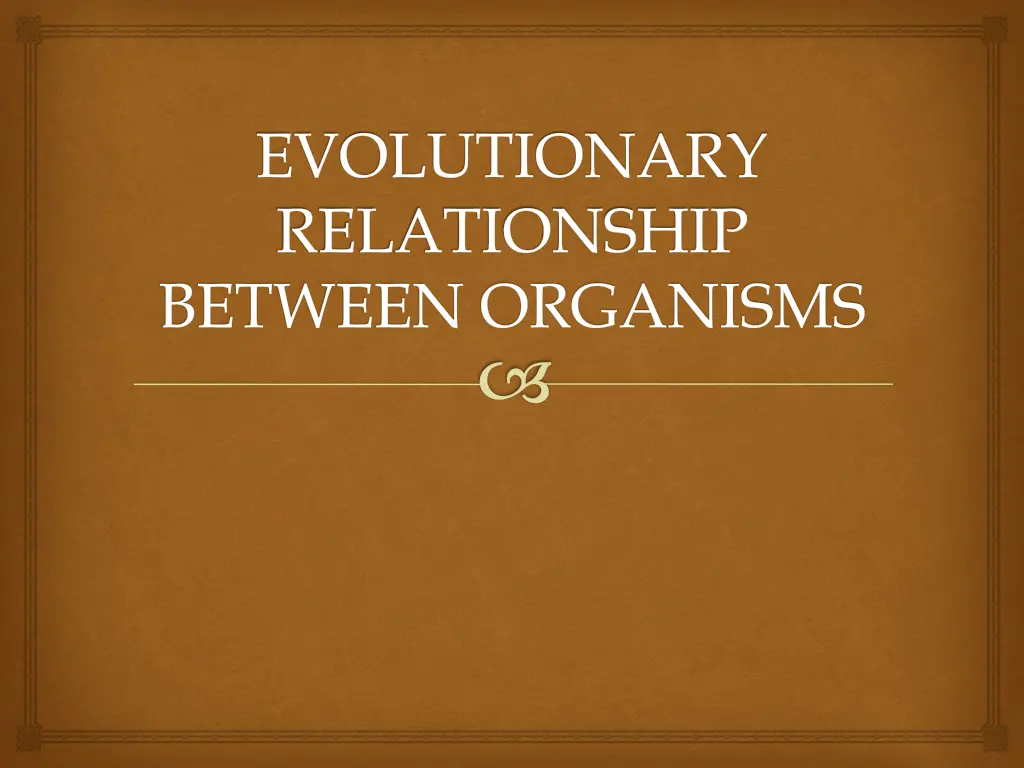 evolutionary relationship between organisms
