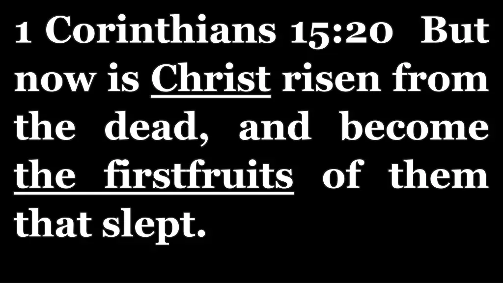 1 corinthians 15 20 but now is christ risen from
