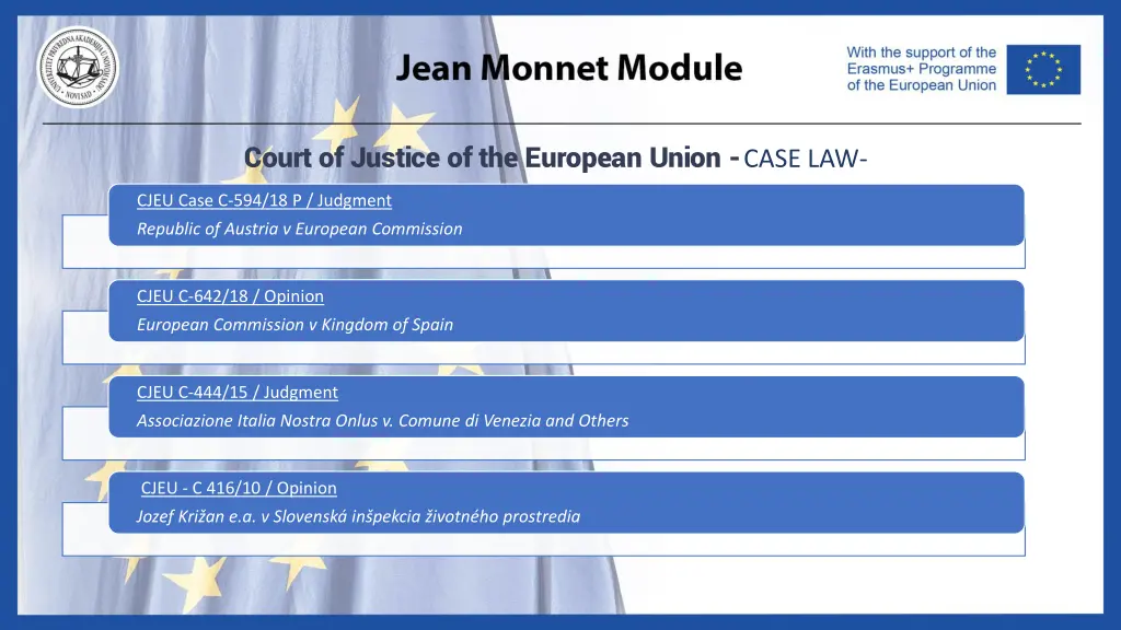 court of justice of the european union case law