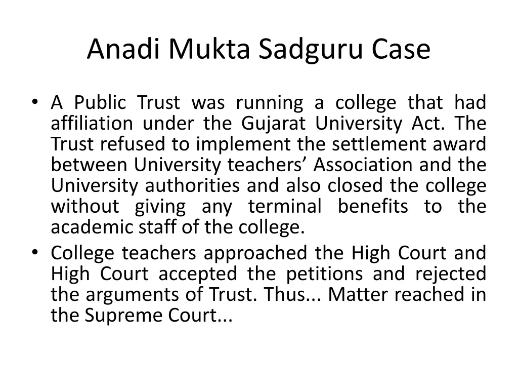 anadi mukta sadguru case