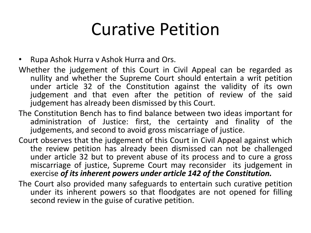 curative petition