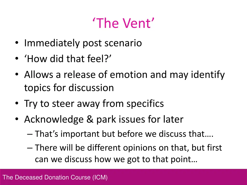 the vent