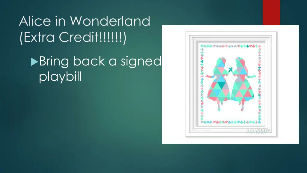 alice in wonderland extra credit