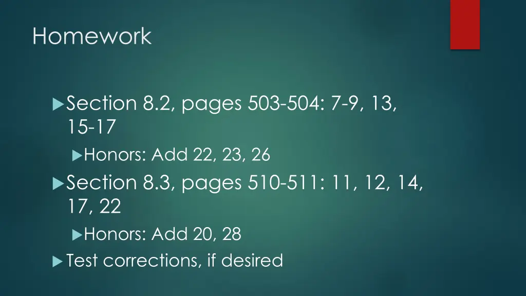 homework