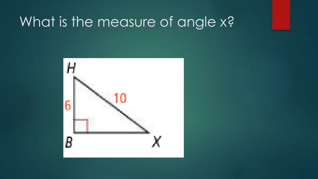 what is the measure of angle x
