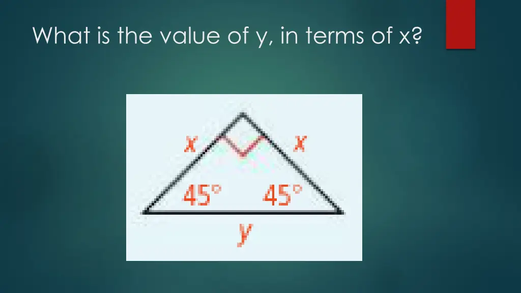 what is the value of y in terms of x