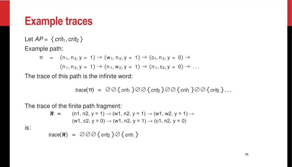 example traces