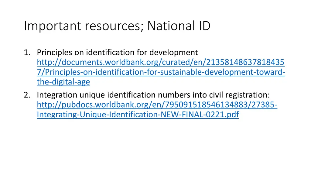 important resources national id