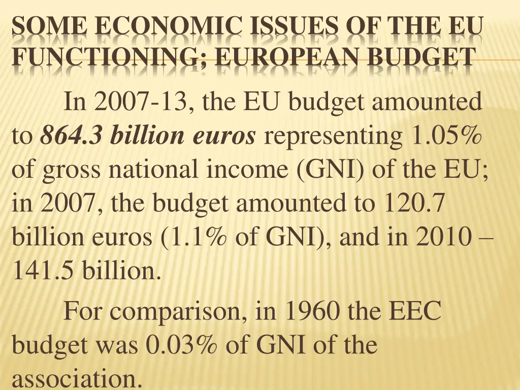 some economic issues of the eu functioning 2