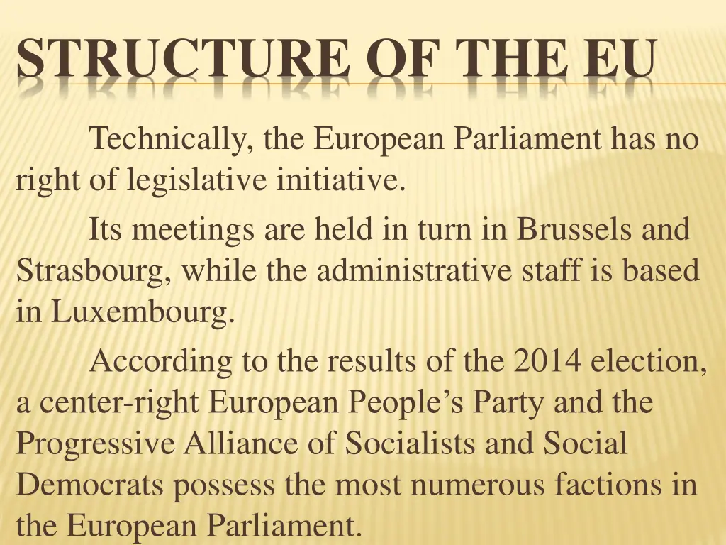 structure of the eu 2