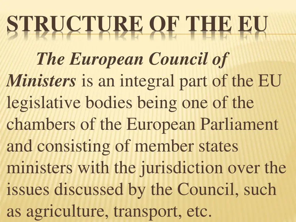 structure of the eu 3