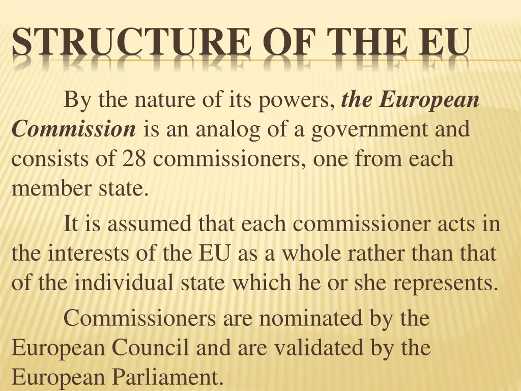 structure of the eu 5
