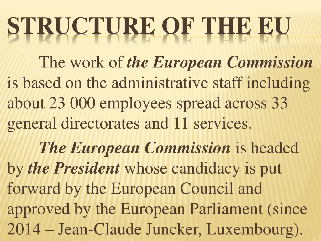 structure of the eu 6